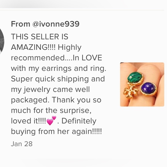 Tory Burch gold Roxanne Semiprecious stones Ring - Picture 3 of 8